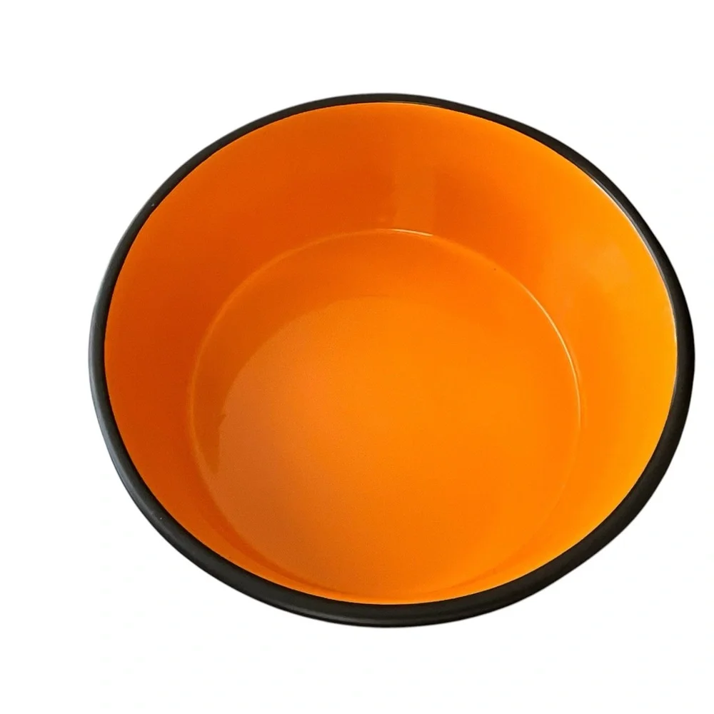 Rae Dunn Halloween Dog Bowl & Treat Canister Set “HOWLOWEEN” Black Orange